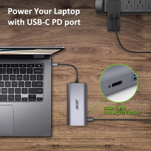 Док-станція Acer USB Type-C 12 in 1 (HP.DSCAB.009) Silver купити в Україні | Telemart фото