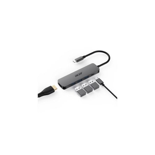 Док-станція Acer USB Type-C 5 in 1 (HP.DSCAB.021) Silver купити в Україні | Telemart фото