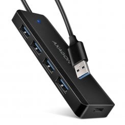 USB-хаб AXAGON Travel USB Type-A 4 in 1 (HUE-C1A) Black