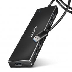 USB-хаб AXAGON Flat USB Type-A 7 in 1 (HUE-F7A) Black