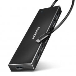 USB-хаб AXAGON Flat USB Type-C 7 in 1 (HUE-F7C) Black