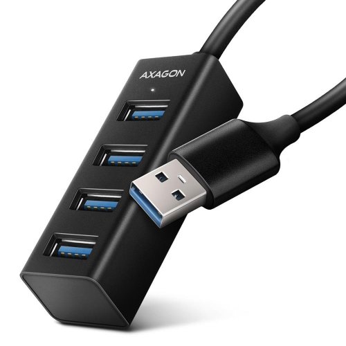 USB-хаб AXAGON USB Type-A 4 in 1 (HUE-M1A) Black купити в Україні | Telemart фото