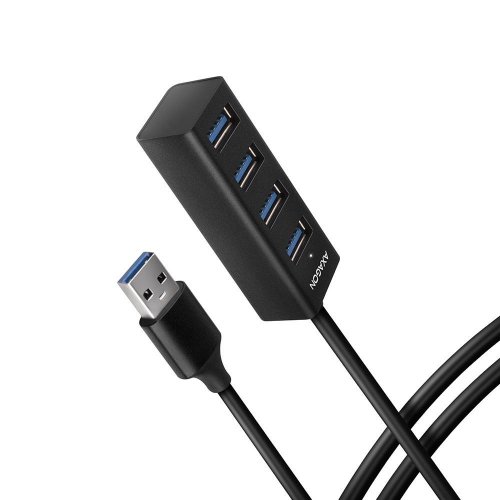 USB-хаб AXAGON USB Type-A 4 in 1 (HUE-M1AL) Black купити в Україні | Telemart фото