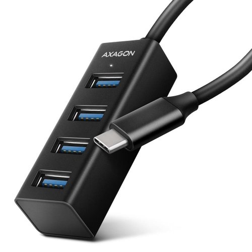 USB-хаб AXAGON USB Type-C 4 in 1 (HUE-M1C) Black купити в Україні | Telemart фото