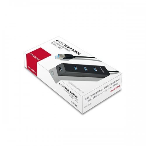 USB-хаб AXAGON Charging USB 3.0 4 in 1 (HUE-S2BL) Black купити в Україні | Telemart фото