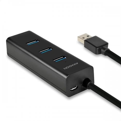 USB-хаб AXAGON Charging USB 3.0 4 in 1 с БП (HUE-S2BP) Black купити в Україні | Telemart фото