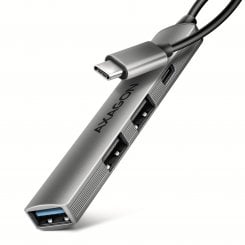 USB-хаб AXAGON Strip USB Type-C 4 in 1 (HUE-STC) Grey