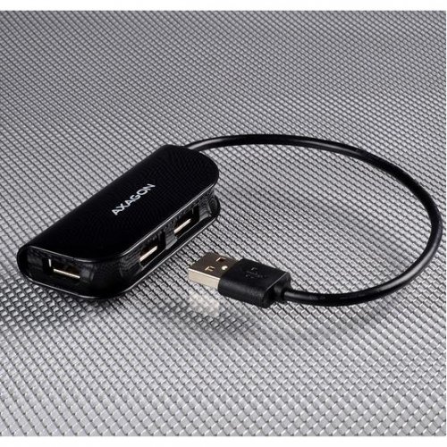 USB-хаб AXAGON HUE-X4B USB 2.0 4 in 1 Black купити в Україні | Telemart фото