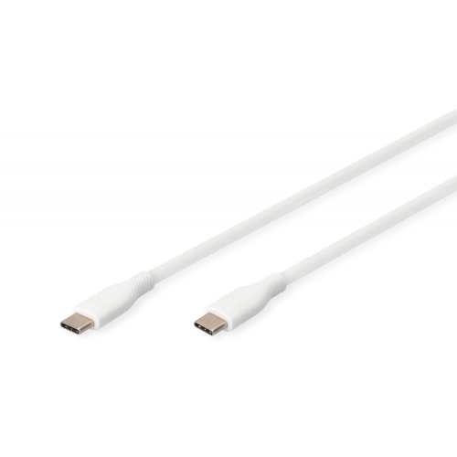 Кабель Digitus USB 2.0 Type-C to USB Type-C 60W 2m (AK-300341-020-W) White купити в Україні | Telemart фото