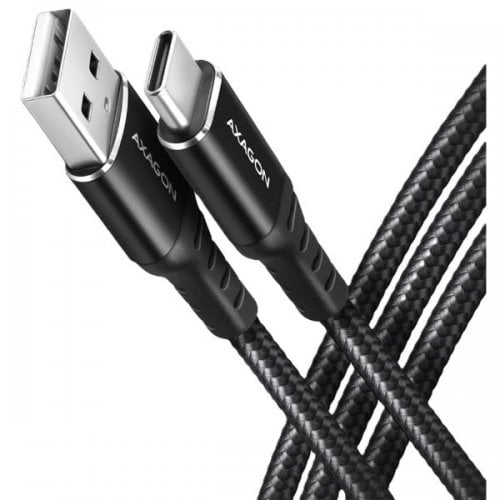 Кабель AXAGON USB to USB Type-C 3A 1.5m (BUCM-AM15AB) Black купить в Украине | Telemart фото