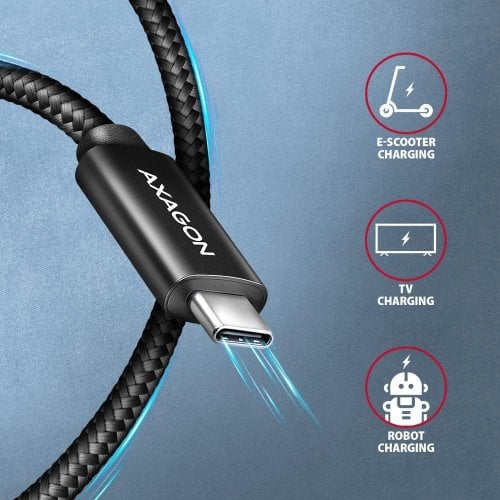 Кабель AXAGON USB Type-C to USB Type-C 240W 3m (BUCM2-CM30AB) Black купить в Украине | Telemart фото