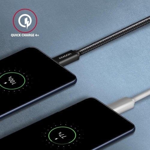 Кабель AXAGON USB Type-C to USB Type-C 60W 1m (BUCM3-CM10AB) Black купить в Украине | Telemart фото