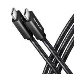 Кабель AXAGON USB Type-C to USB Type-C 60W 2m (BUCM3-CM20AB) Black