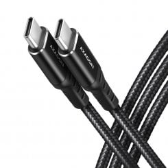 Кабель AXAGON USB Type-C to USB Type-C 60W 3m (BUCM3-CM30AB) Black