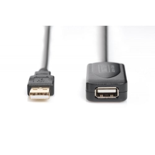 Подовжувач Digitus USB 2.0 to USB 5m (DA-70130-4) Black купити в Україні | Telemart фото
