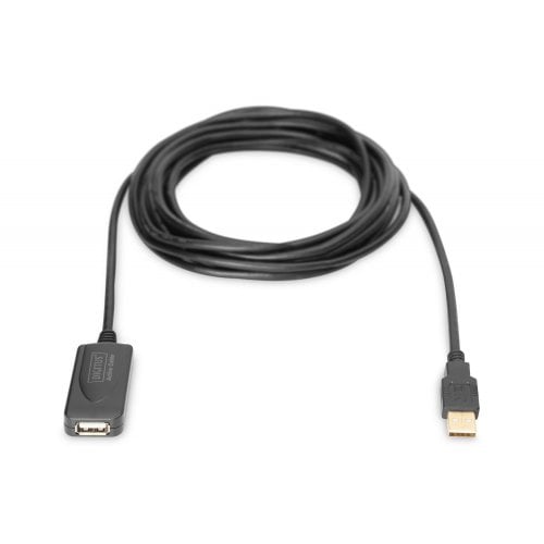 Подовжувач Digitus USB 2.0 to USB 5m (DA-70130-4) Black купити в Україні | Telemart фото