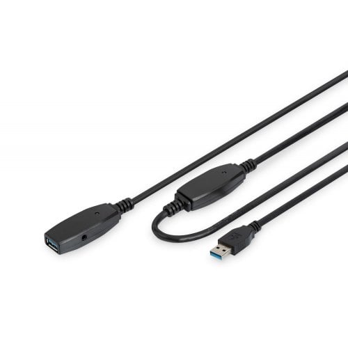 Подовжувач Digitus USB 3.0 to USB 20m (DA-73107) Black купити в Україні | Telemart фото