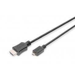 Кабель Digitus micro-HDMI to HDMI V1.4 4K 2m (DB-330109-020-S) Black