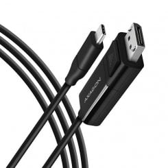 Кабель AXAGON USB Type-C to DisplayPort V1.2 4K 1.8m (RVC-DPC) Black