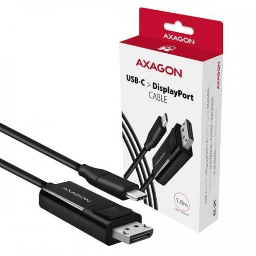 Кабель AXAGON USB Type-C to DisplayPort V1.2 4K 1.8m (RVC-DPC) Black купить в Украине | Telemart фото