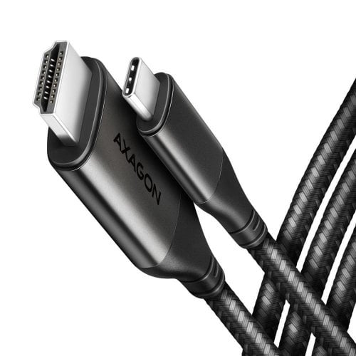 Кабель AXAGON USB Type-C to HDMI V2.1a 4K 1.8m (RVC-HI2MC) Black купить в Украине | Telemart фото