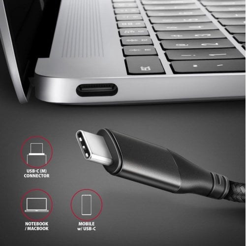 Кабель AXAGON USB Type-C to HDMI V2.1a 4K 1.8m (RVC-HI2MC) Black купить в Украине | Telemart фото