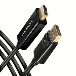 Кабель AXAGON DisplayPort to HDMI V1.4b 4K 1.8m (RVD-HI14C2) Black