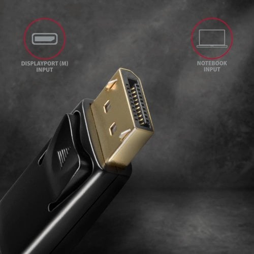 Кабель AXAGON DisplayPort to HDMI V1.4b 4K 1.8m (RVD-HI14C2) Black купить в Украине | Telemart фото