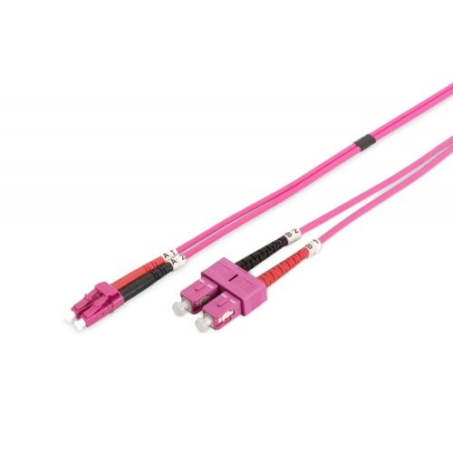 Оптичний патч-корд Digitus Fiber LC-SC Duplex MM OM4 50/125 3m LSZH (DK-2532-03-4) Violet купити в Україні | Telemart фото