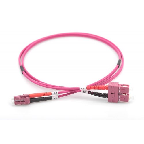 Оптичний патч-корд Digitus Fiber LC-SC Duplex MM OM4 50/125 3m LSZH (DK-2532-03-4) Violet купити в Україні | Telemart фото