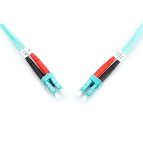 Оптичний патч-корд Digitus Fiber LC-LC Duplex MM OM3 50/125 2m LSZH (DK-2533-02/3) Aqua купити в Україні | Telemart фото