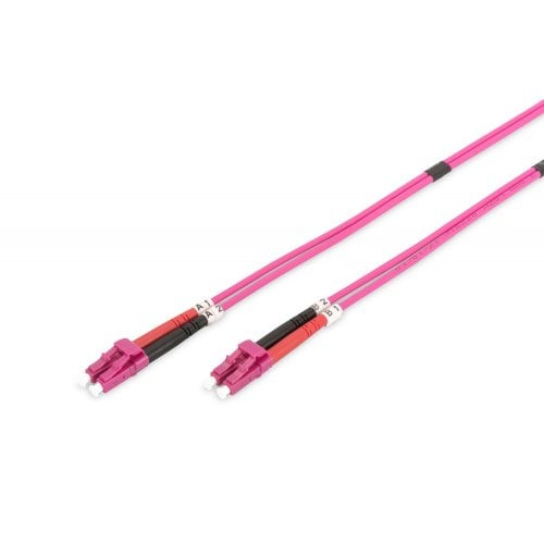 Оптичний патч-корд Digitus Fiber LC-LC Duplex MM OM4 50/125 5m LSZH (DK-2533-05-4) Violet купити в Україні | Telemart фото