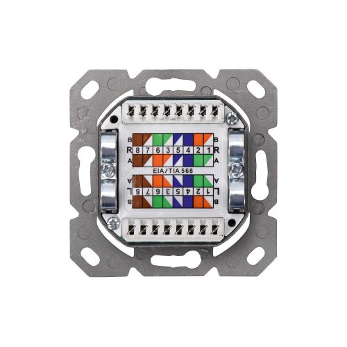 Розетка Digitus Cat5e Shielded 2 port flush mount outlet (DN-9001-N) White купити в Україні | Telemart фото