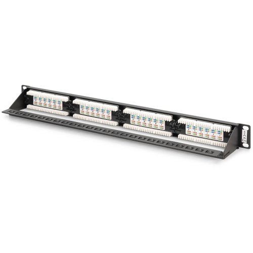 Патч-панель Digitus Cat6 UTP 24-Port LSA 19in 1U (DN-91624U-CR) Black купити в Україні | Telemart фото