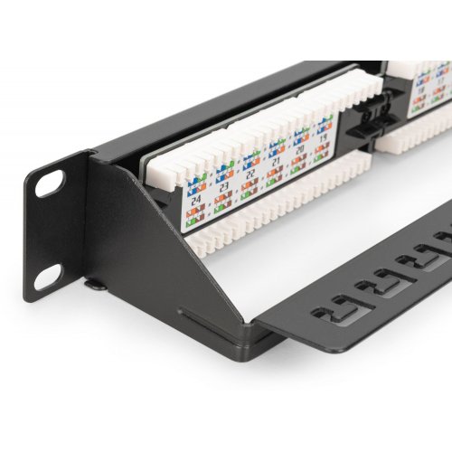 Патч-панель Digitus Cat6 UTP 24-Port LSA 19in 1U (DN-91624U-CR) Black купити в Україні | Telemart фото