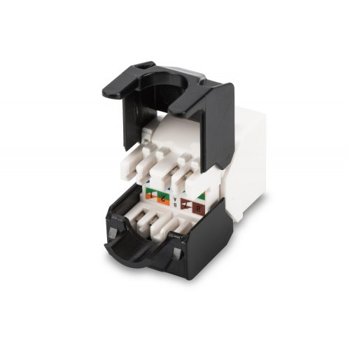 Модуль Digitus Cat5e UTP Keystone Jack RJ45 to LSA Tool-free (DN-93502) White/Black купити в Україні | Telemart фото