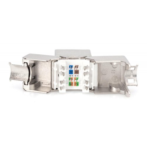 Модуль Digitus Cat6 Shielded Keystone Jack RJ45 Tool-free (DN-93612-1) Silver купити в Україні | Telemart фото