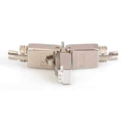 Коннектор Digitus Cat6a Shielded RJ45 Field Termination Plug Tool-free (DN-93634) Silver купить в Украине | Telemart фото