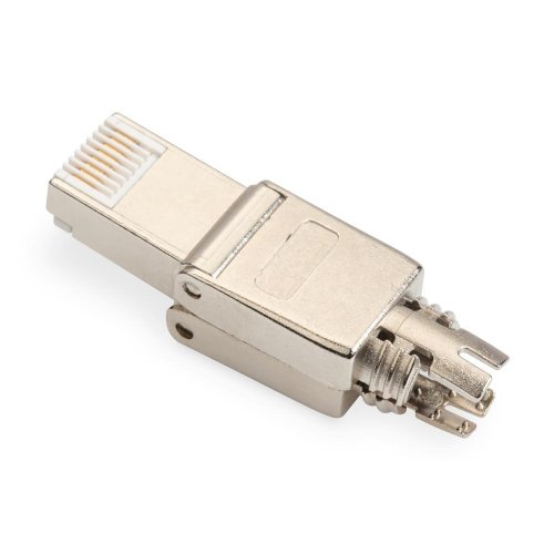 Коннектор Digitus Cat6a Shielded RJ45 Field Termination Plug Tool-free (DN-93634) Silver купить в Украине | Telemart фото
