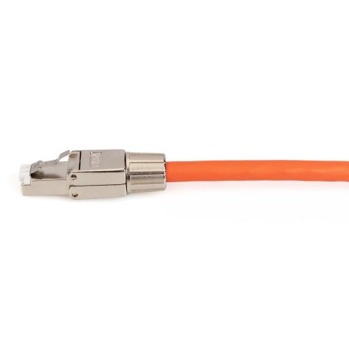 Коннектор Digitus Cat6a Shielded RJ45 Field Termination Plug Tool-free (DN-93634) Silver купить в Украине | Telemart фото