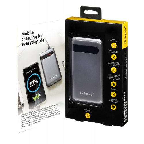 Powerbank Intenso PD10000 10000mAh 20W (7332330) Anthracite купити в Україні | Telemart фото