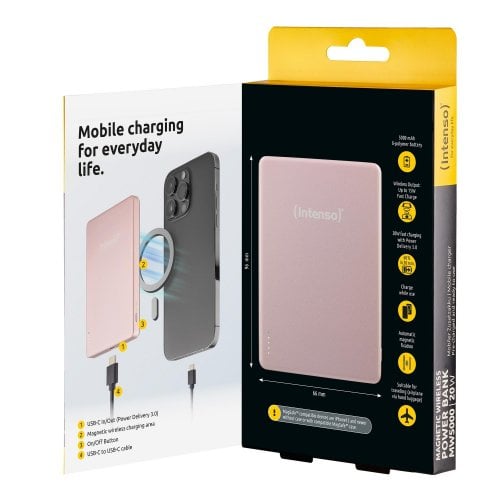 Powerbank Intenso MW5000 5000mAh 20W (7344023) Rose купить в Украине | Telemart фото