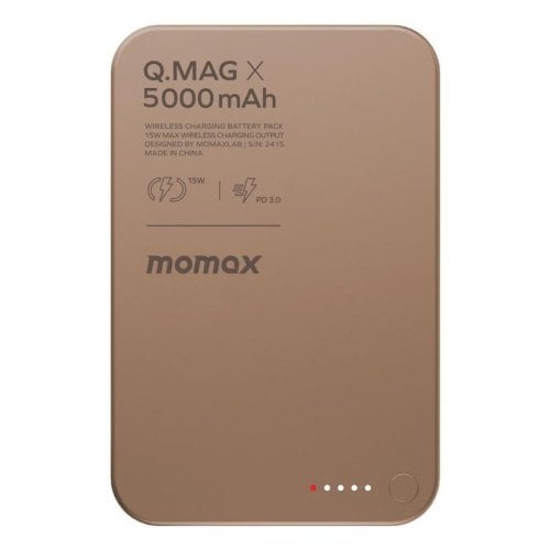 Powerbank Momax Q.MAG X 5000mAh 20W (IP116AL2) Sand купить в Украине | Telemart фото