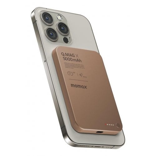 Powerbank Momax Q.MAG X 5000mAh 20W (IP116AL2) Sand купить в Украине | Telemart фото