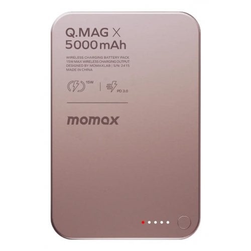 Powerbank Momax Q.MAG X 5000mAh 20W (IP116AP) Pink купить в Украине | Telemart фото