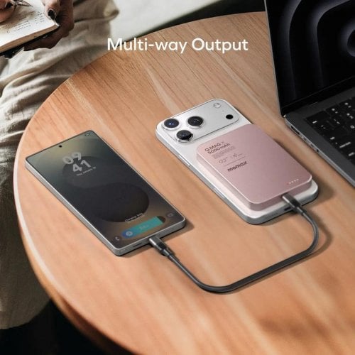 Powerbank Momax Q.MAG X 5000mAh 20W (IP116AP) Pink купить в Украине | Telemart фото