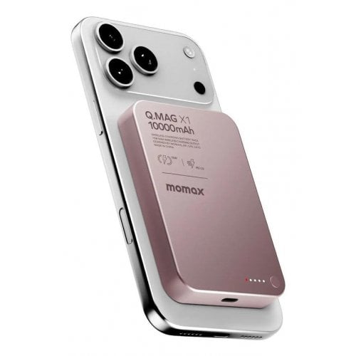 Powerbank Momax Q.MAG X1 10000mAh 20W (IP117AP) Pink купить в Украине | Telemart фото