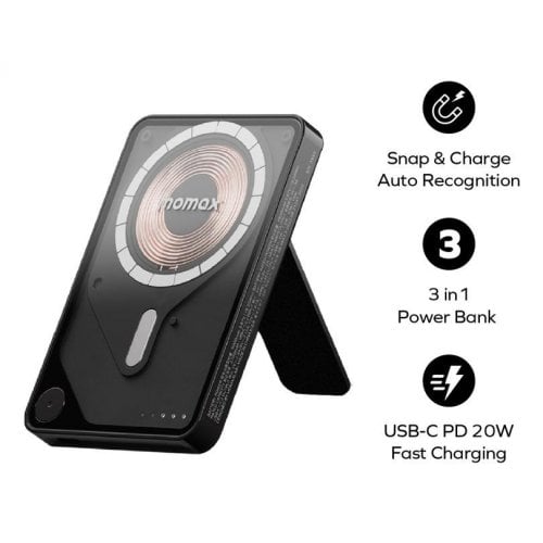 Powerbank Momax 5000mAh 20W (IP131HKD) Black купить в Украине | Telemart фото