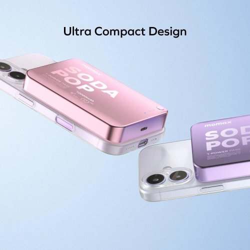 Powerbank Momax 10000mAh 20W (IP166P) Pink купить в Украине | Telemart фото