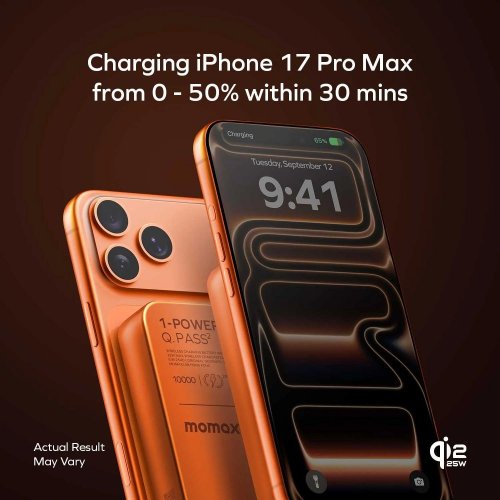 Powerbank Momax 10000mAh 30W (IP168Q22M) Solar Orange купить в Украине | Telemart фото